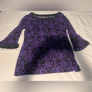 I.N.C. Women’s purple and Black with rhinestone accents